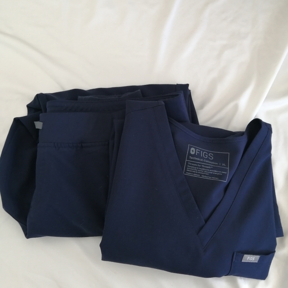 Figs Plus Size Zamora Joggers Medical Scrub Bottoms Navy Blue XXL - Picture 13 of 16